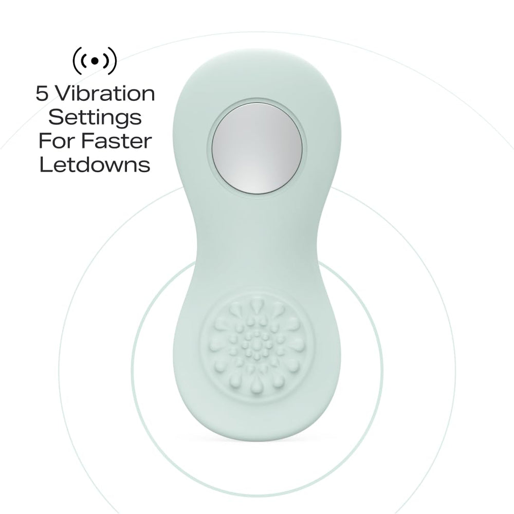 Zomee 3-in-1 Lactation Massager's vibration mode supports comfortable milk flow during pumping.