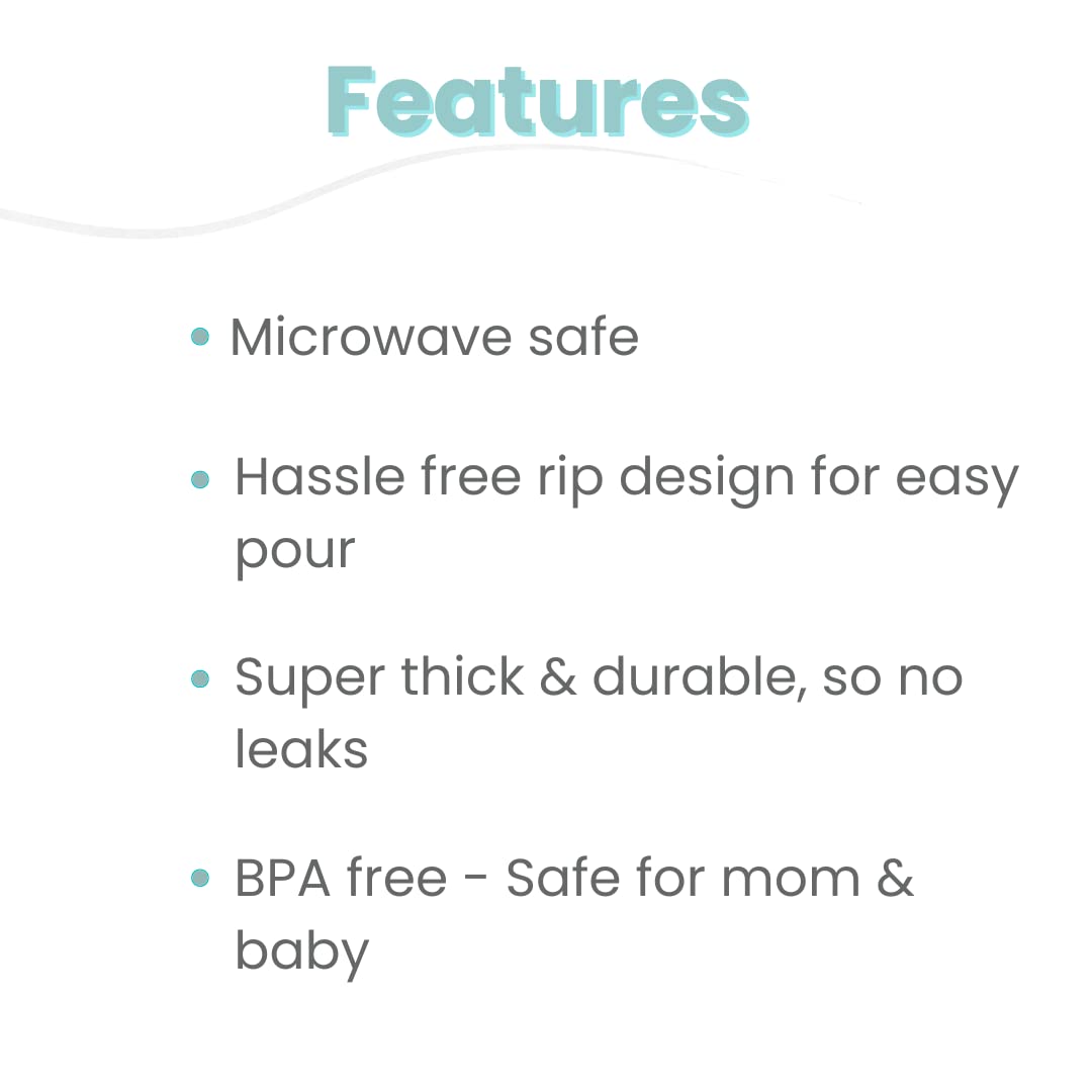 Zomee 8oz bags include measurement marks and writable area.