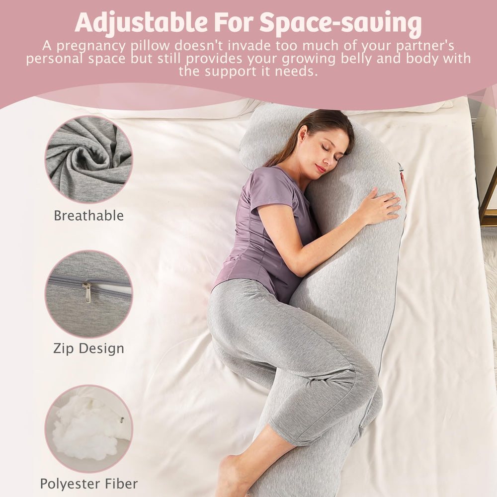 Zomee Pillow belly support angle adjusted for comfort.