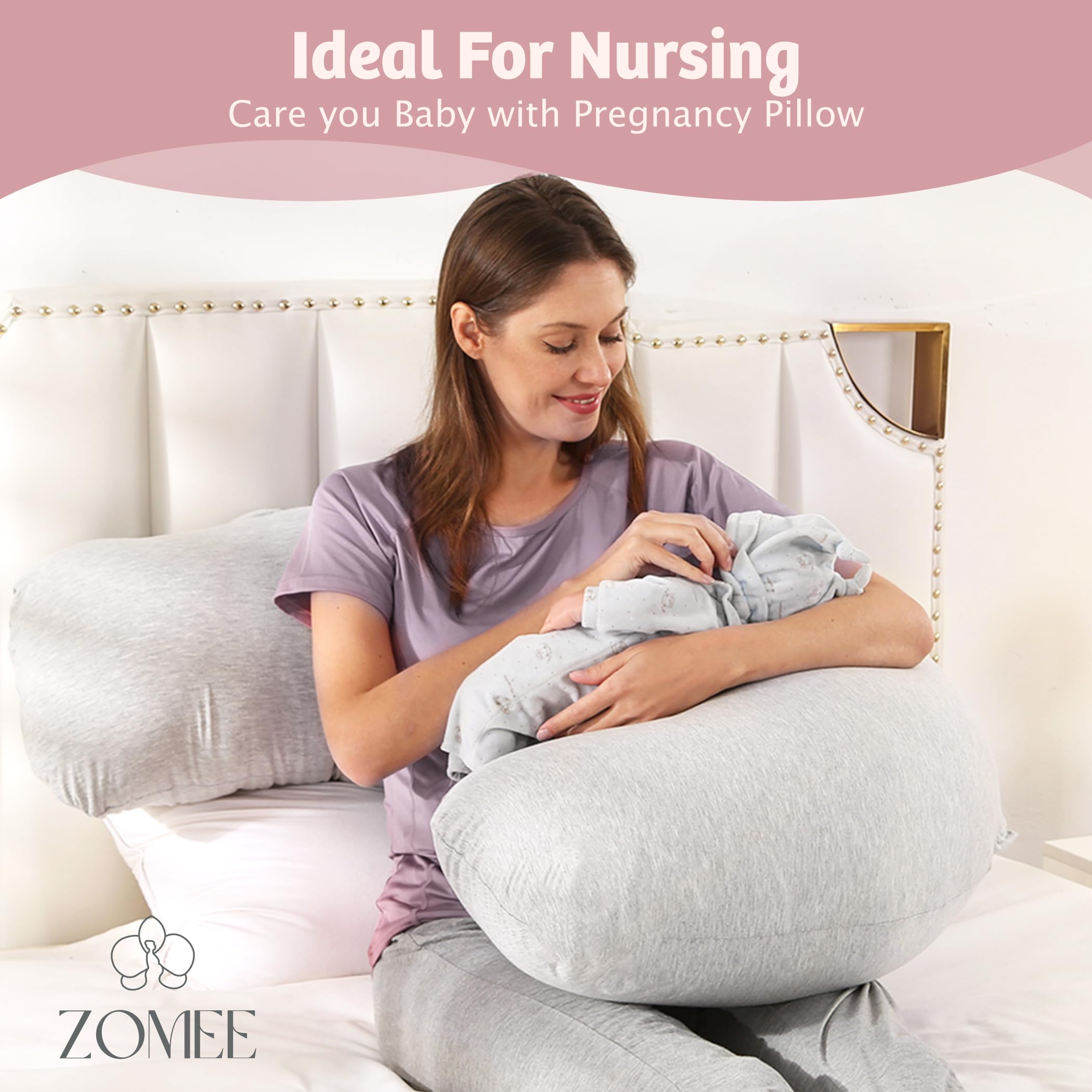 Zomee Comfort Pillow portable travel-friendly design fits car and office.