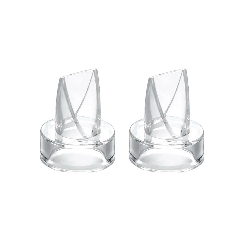 Zomee silicone HFC duckbill valve set for hands-free pumping improves suction and convenience.