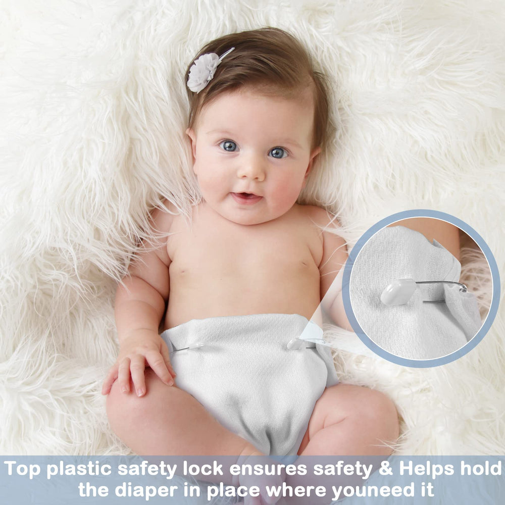Zomiboo 30-pack diaper pins bundle for secure changes and convenience