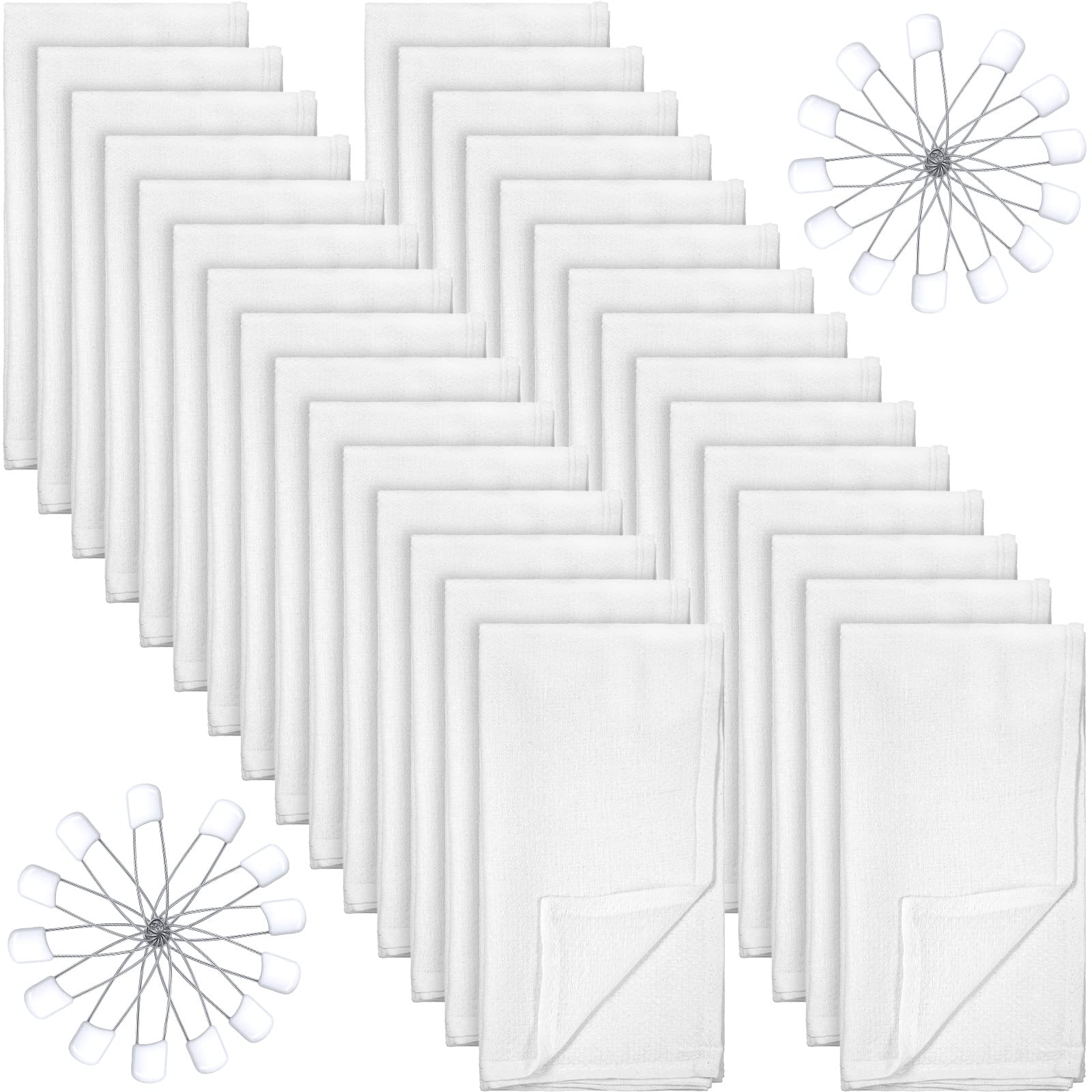 Zomiboo birdseye baby burp cloths 27x27 absorb moisture for clean, comfortable care