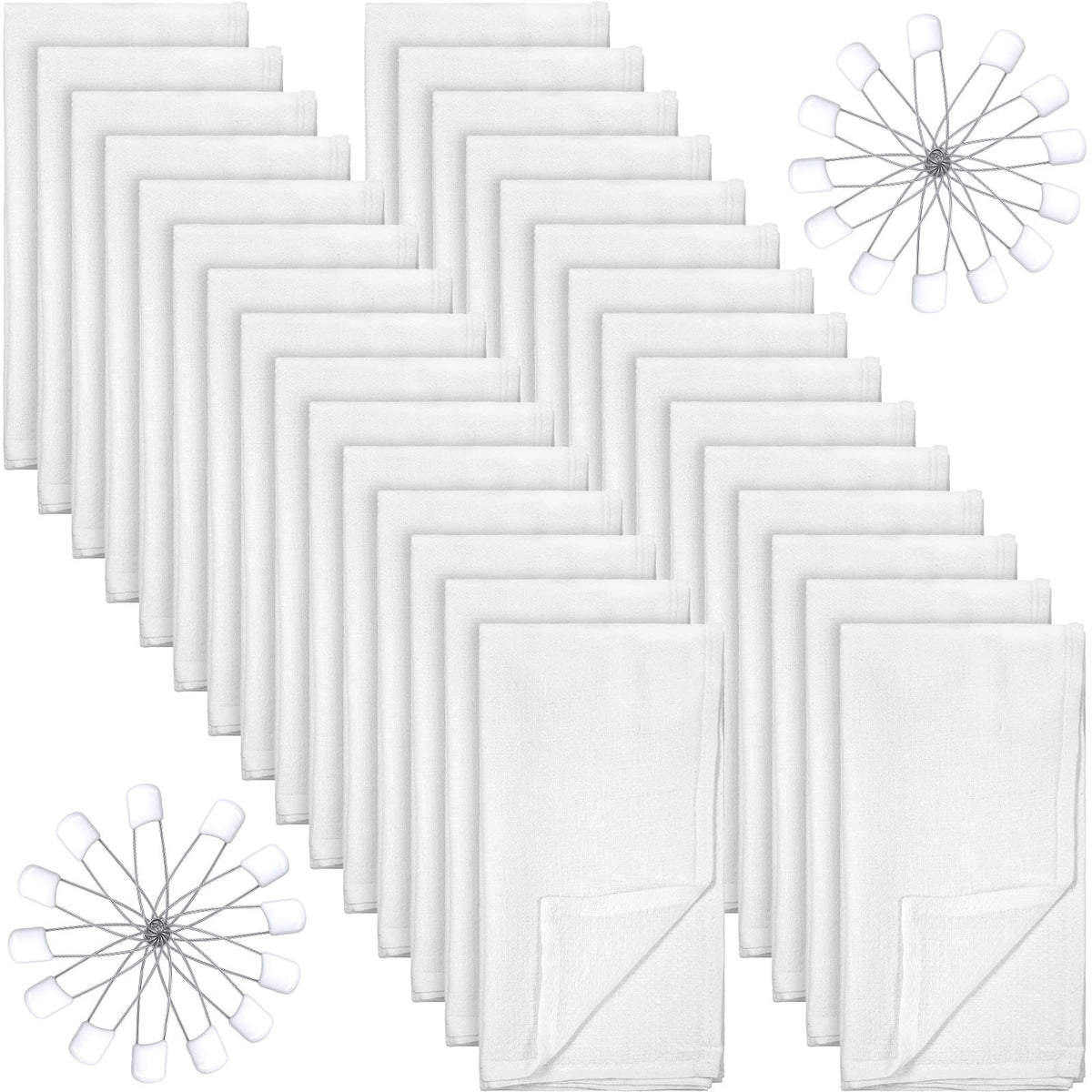 Zomiboo birdseye baby burp cloths 27x27 absorb moisture for clean, comfortable care