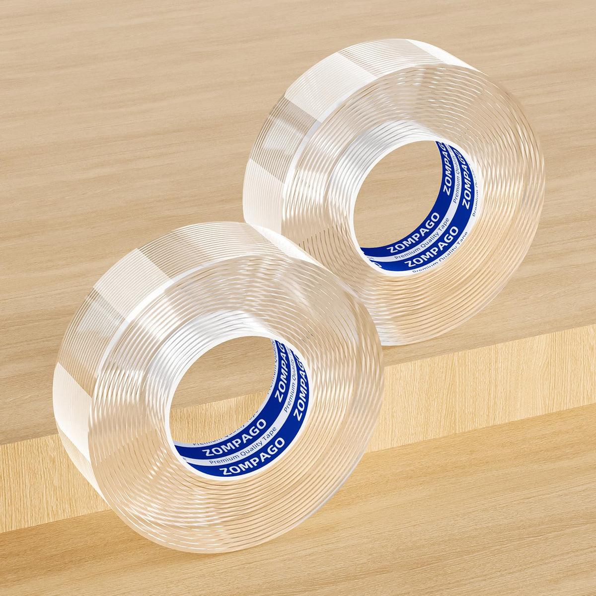 ZOMPAGO clear soft corner protectors with adhesive backing for cushioned furniture edges.