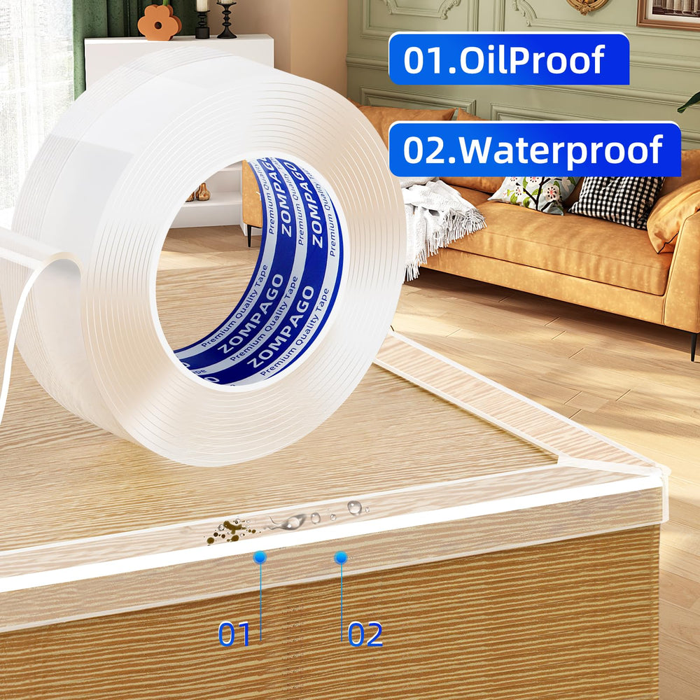 ZOMPAGO clear soft corner protectors strip easy-install design fits multiple furniture types.