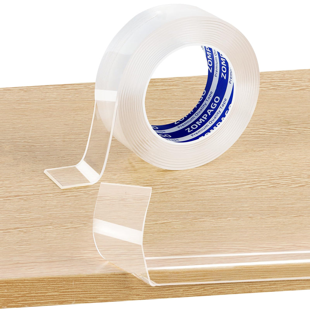 ZOMPAGO clear soft corner protectors packaging showcases simple, mess-free setup for furniture safety.