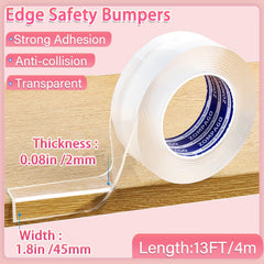ZOMPAGO edge protector shows strong adhesive backing for secure placement.