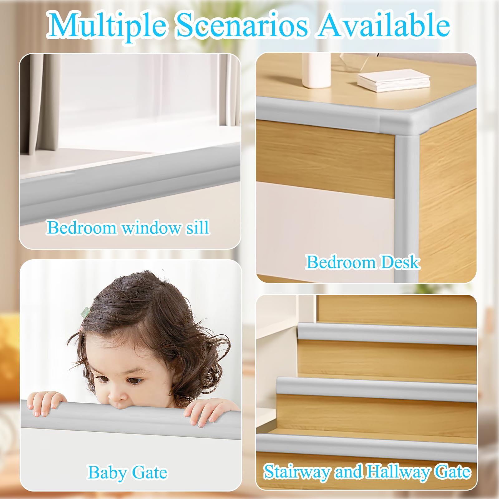 ZOMPAGO nursery and kitchen use shows wall protection against bumps in living spaces.