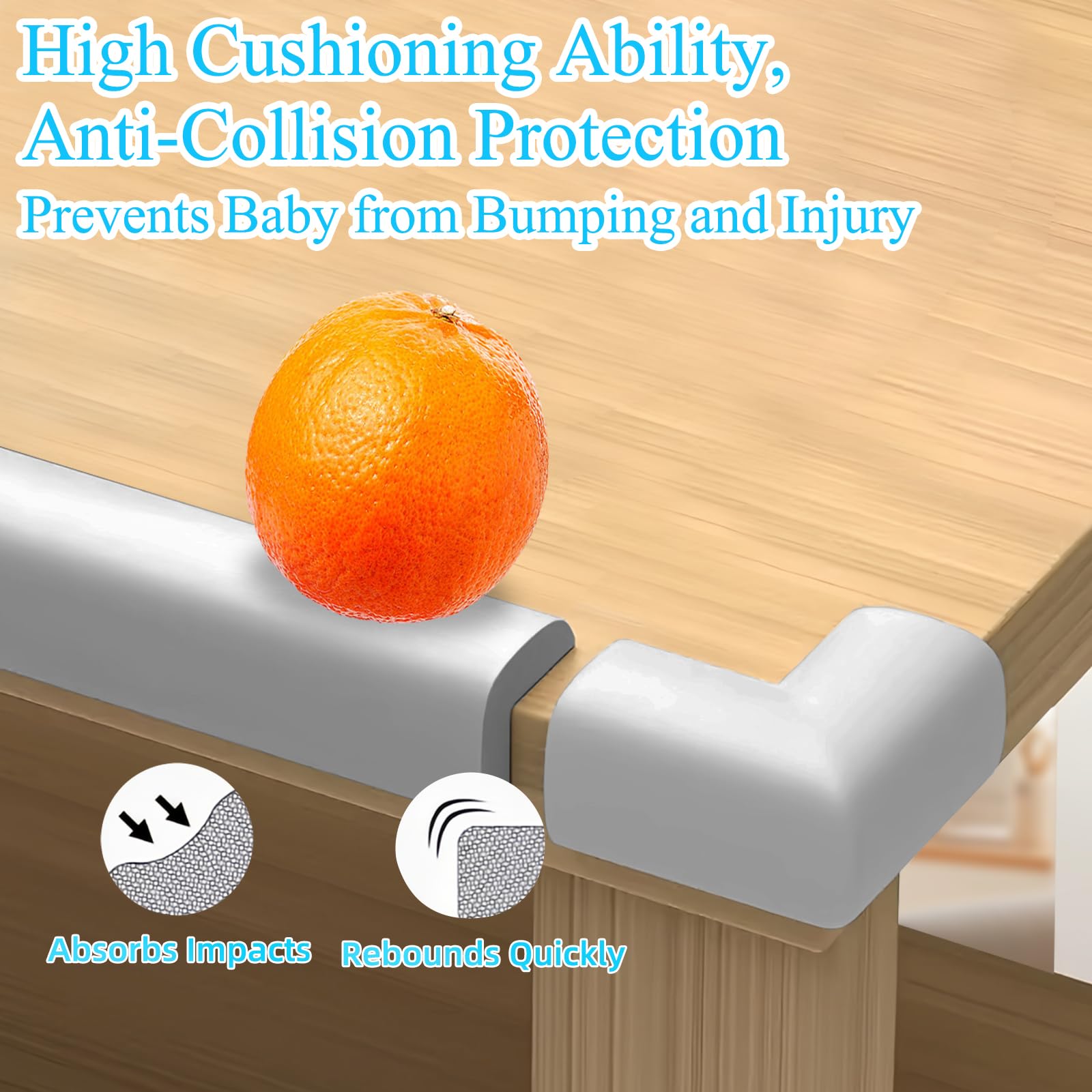 ZOMPAGO self-adhesive application demo illustrates easy installation on tables, cabinets, or walls.