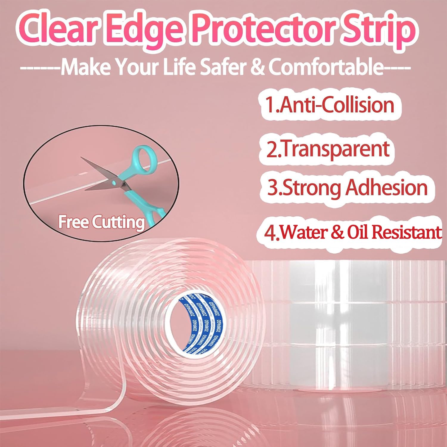 ZOMPAGO table corner protector shields sharp corners during daily use.