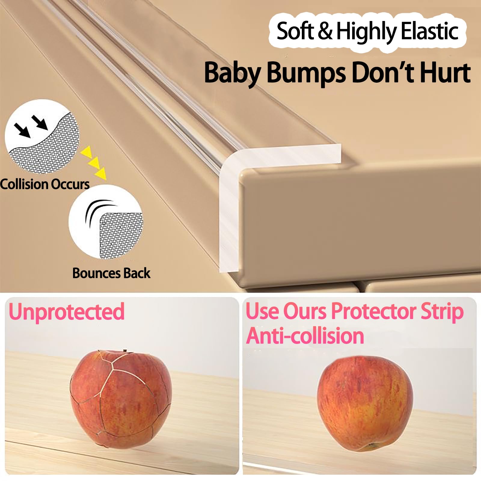 ZOMPAGO wall corner bumper guards walls against dents and scuffs.