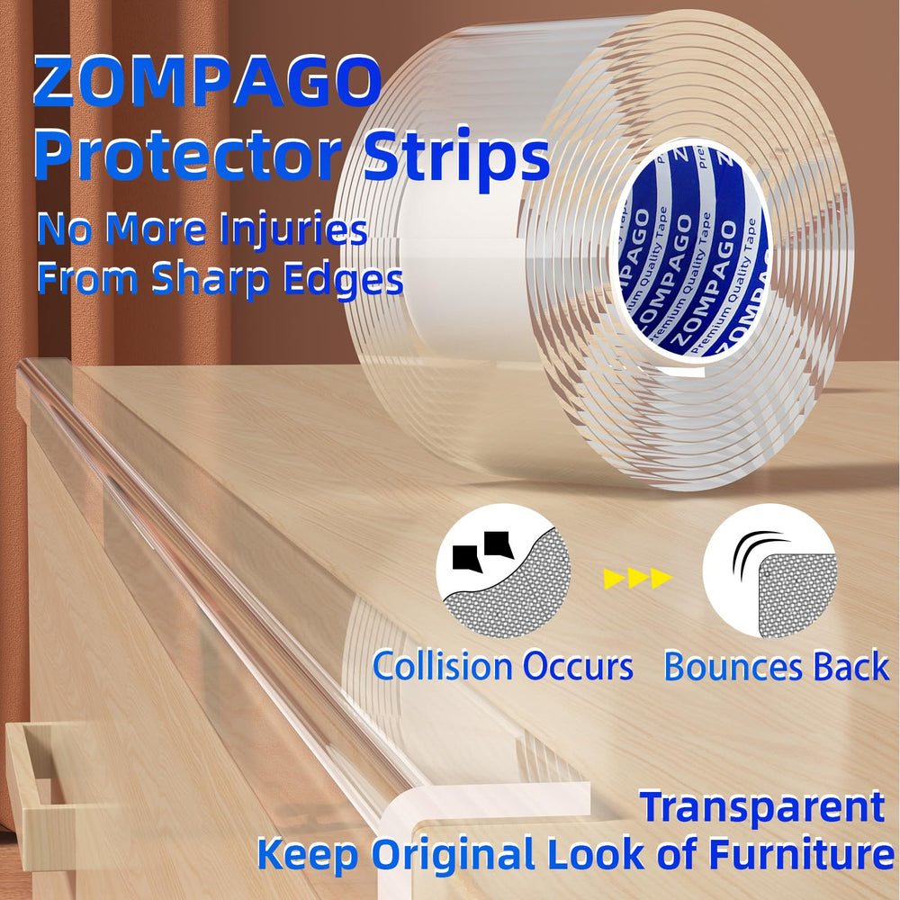 ZOMPAGO waterproof edge protectors that wipe clean and resist spills.