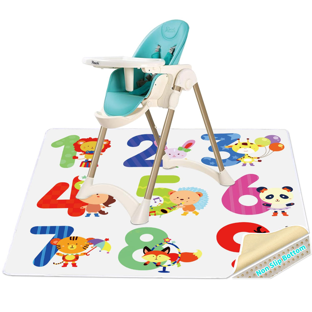 zonBroth high chair splash pad 51-inch coverage protects floors during meals