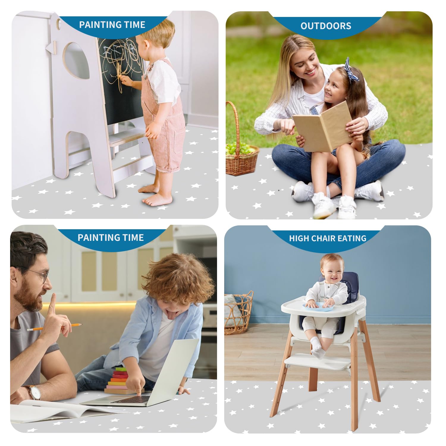 zonBroth splash pad star design protects play areas while entertaining