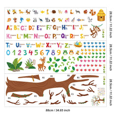 Zonon abc letters wall stickers in bright colors support early reading readiness.