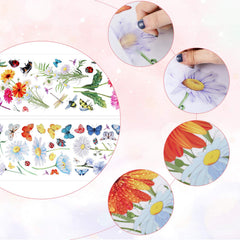 Zonon butterfly and flower decal close-up showing vibrant colors