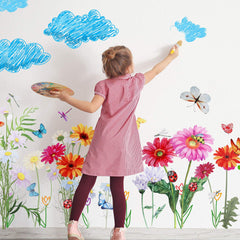 Zonon chrysanthemum wall stickers bring spring charm to bedrooms