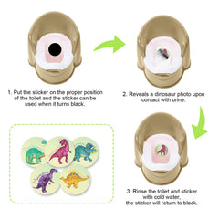 Zonon reusable dinosaur stickers in five patterns offering weeks of color-change fun