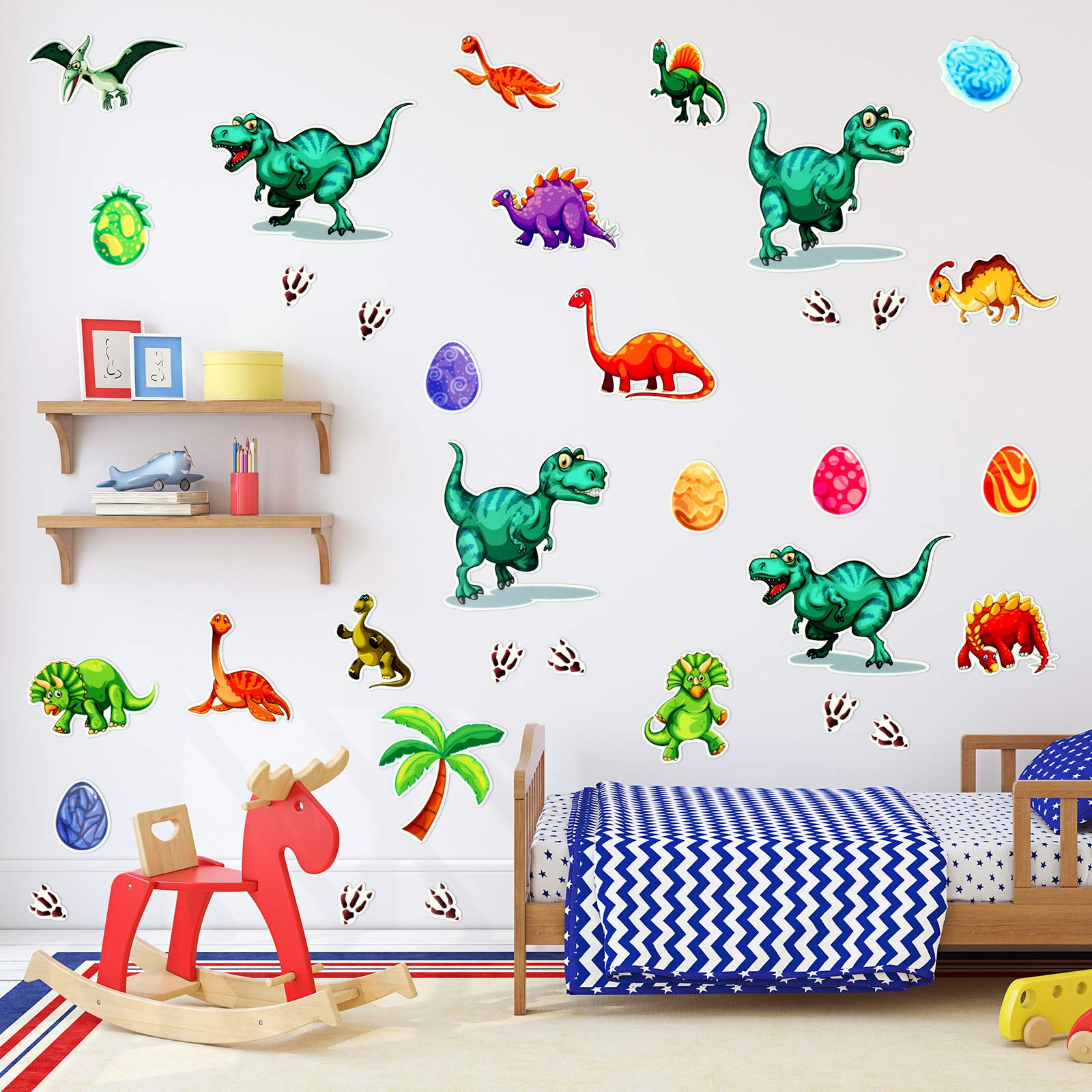 Zonon dinosaur wall decal bedroom decor supports imaginative bedtime routines.