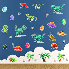 Zonon dinosaur wall decal glow-in-the-dark design for night-time play.