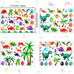 Zonon dinosaur wall decal paw prints guiding playful paths in kids' rooms.