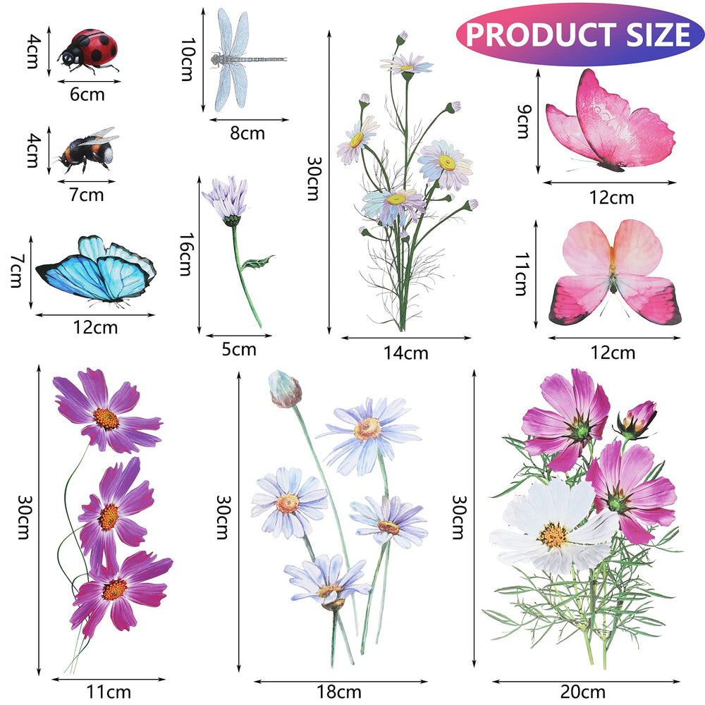 Zonon garden wall stickers red offer vivid nature-inspired decor