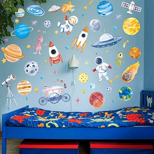 Zonon Outer Stars Moons Decal creates a dreamy space ambiance.