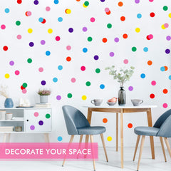 Zonon 2-inch rainbow dots decorate living rooms with cheerful vibes.