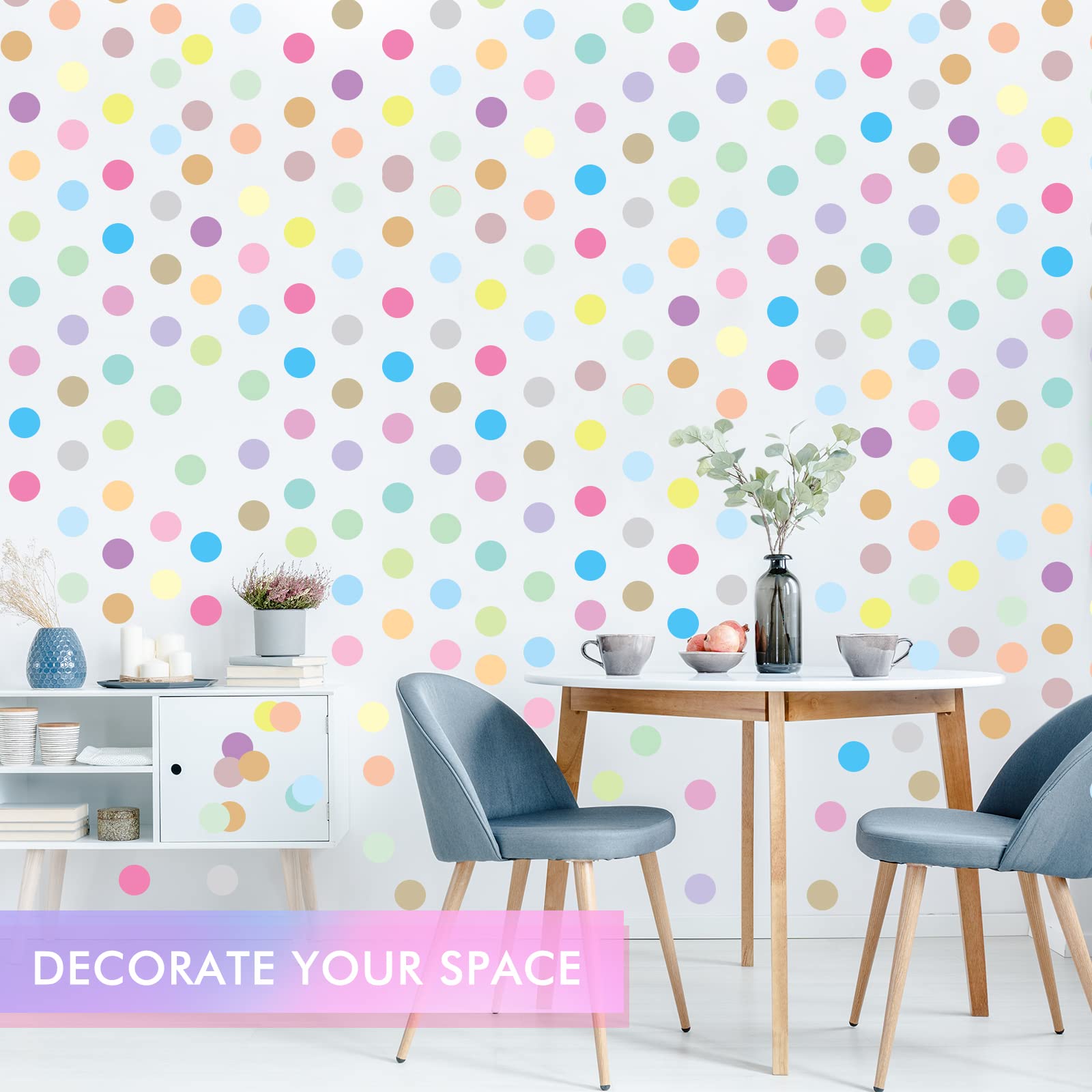 Zonon waterproof vinyl dots stay vibrant on furniture and laptops.