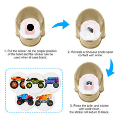 Zonon potty stickers PVC-coating cleanable design resists odors and staining.