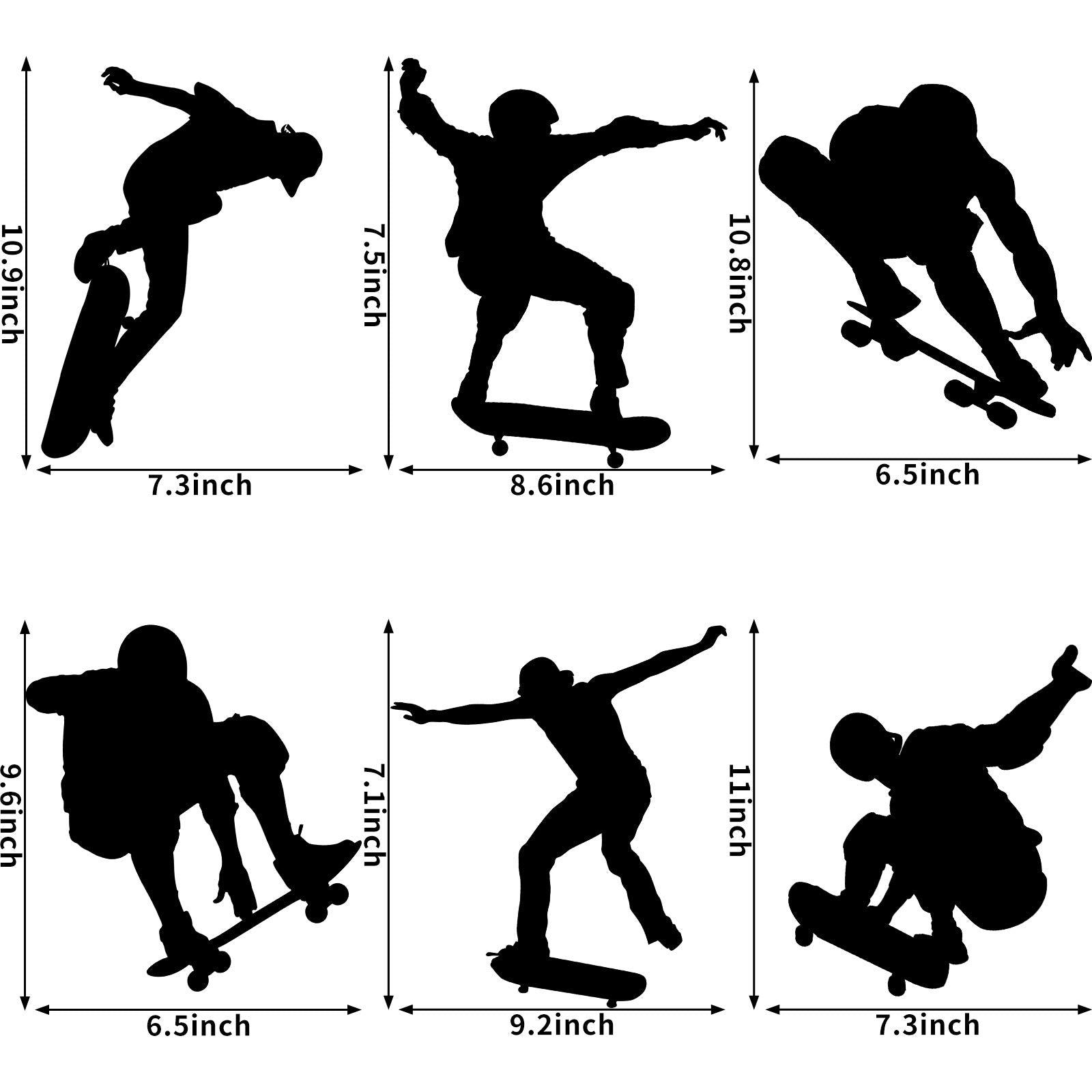 Zonon skateboard wall decal design 2—spins and flips to enliven classrooms.