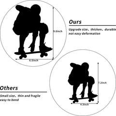Zonon skateboard wall decal design 3—bold black silhouette adds modern edge.