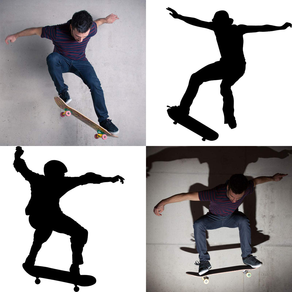 Zonon skateboard wall decal design 4—compact motifs for desks and shelves.