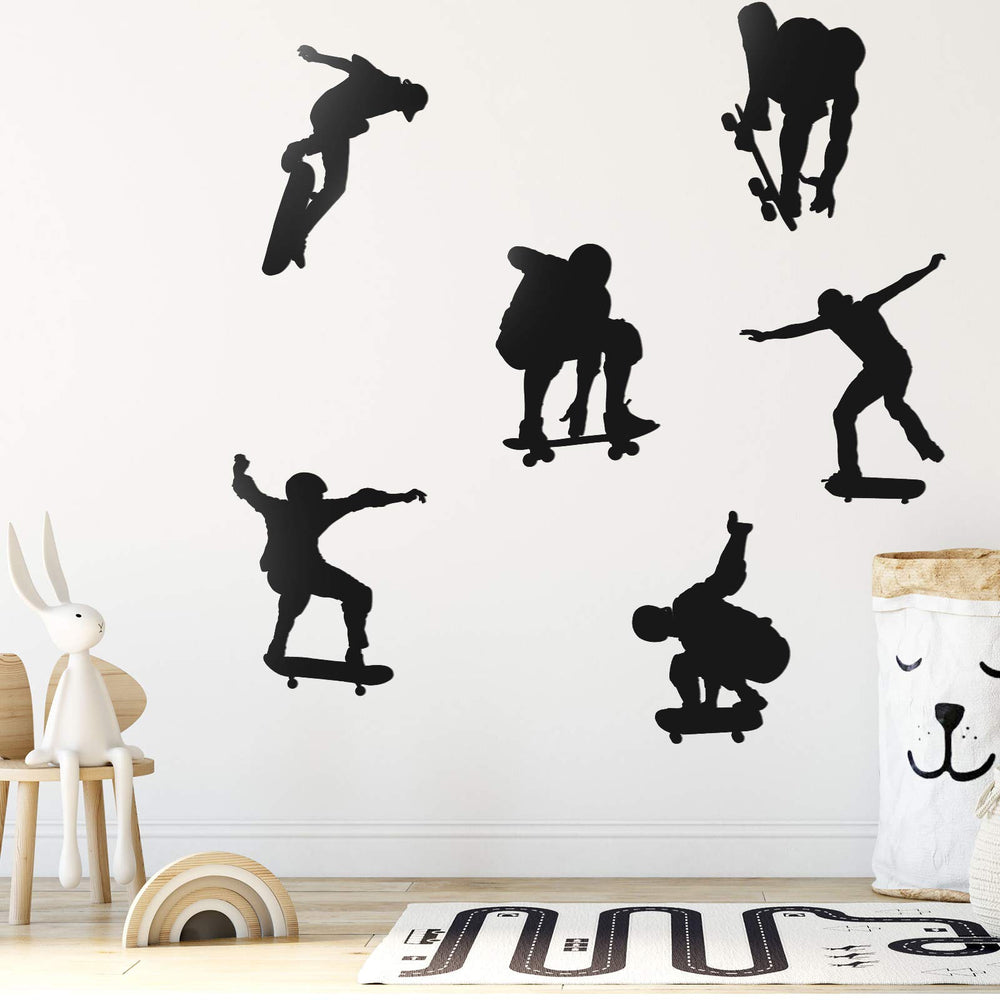 Zonon skateboard wall decal design 5—versatile patterns suit kids' rooms and playrooms.
