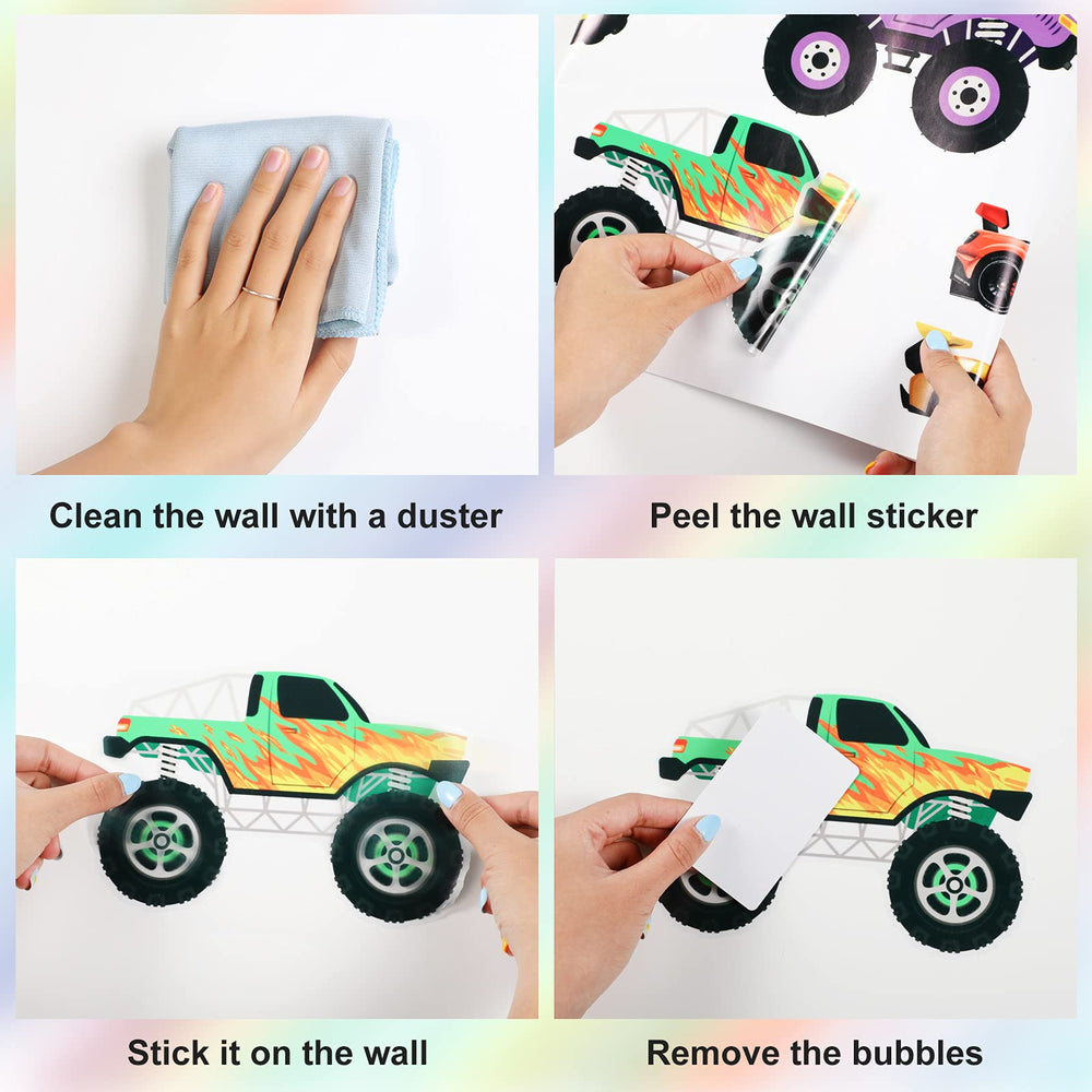 Zonon truck stickers kids room decor supports DIY creativity and imaginative play