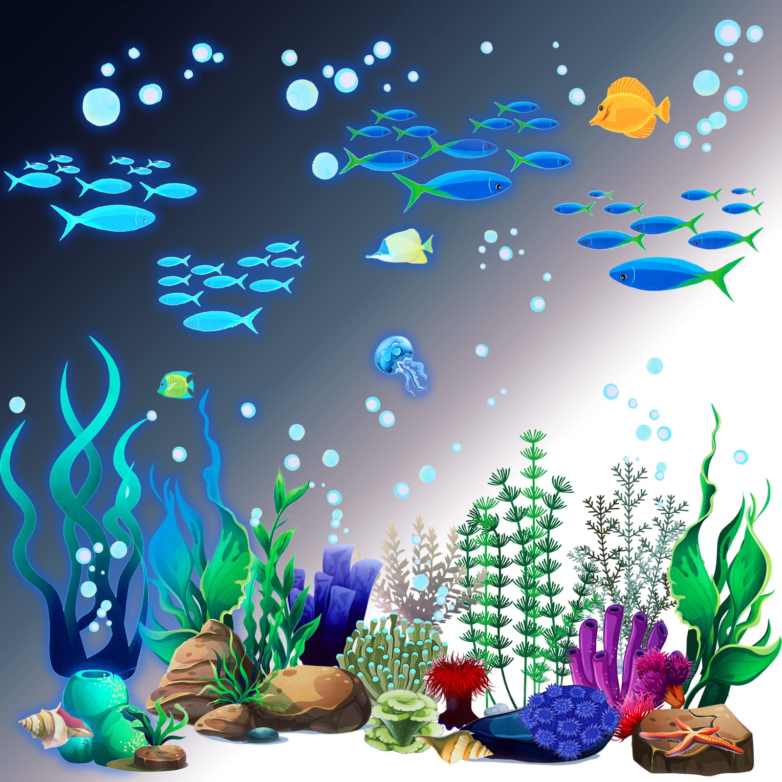 Zonon Under The Sea coral-reef wall decal for vibrant nursery decor and creative walls