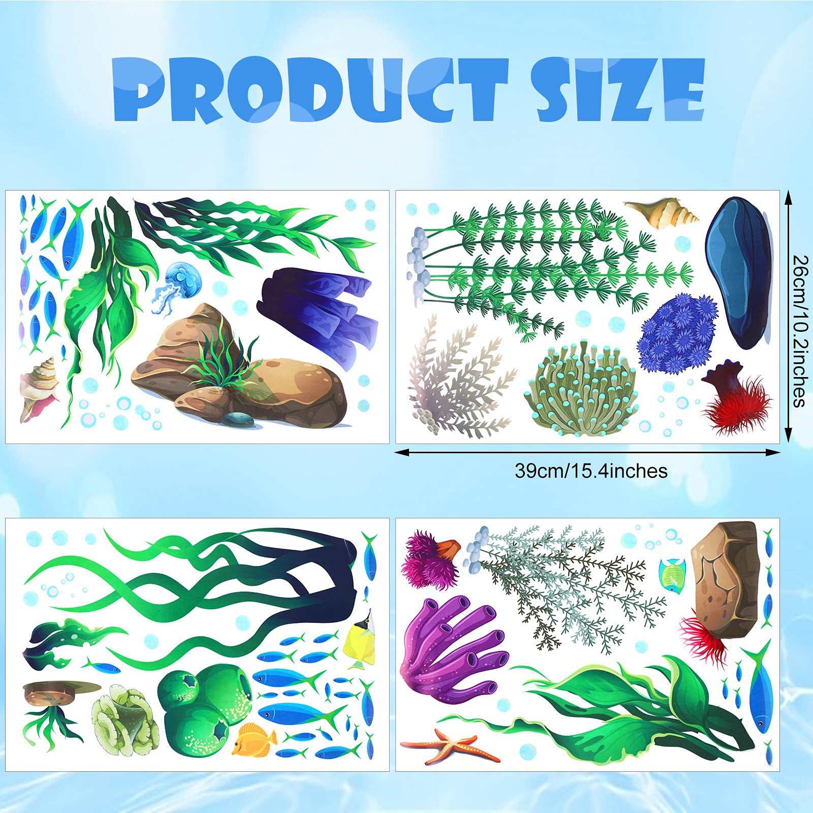 Zonon Under The Sea fish and bubbles decal sparks imagination in living areas