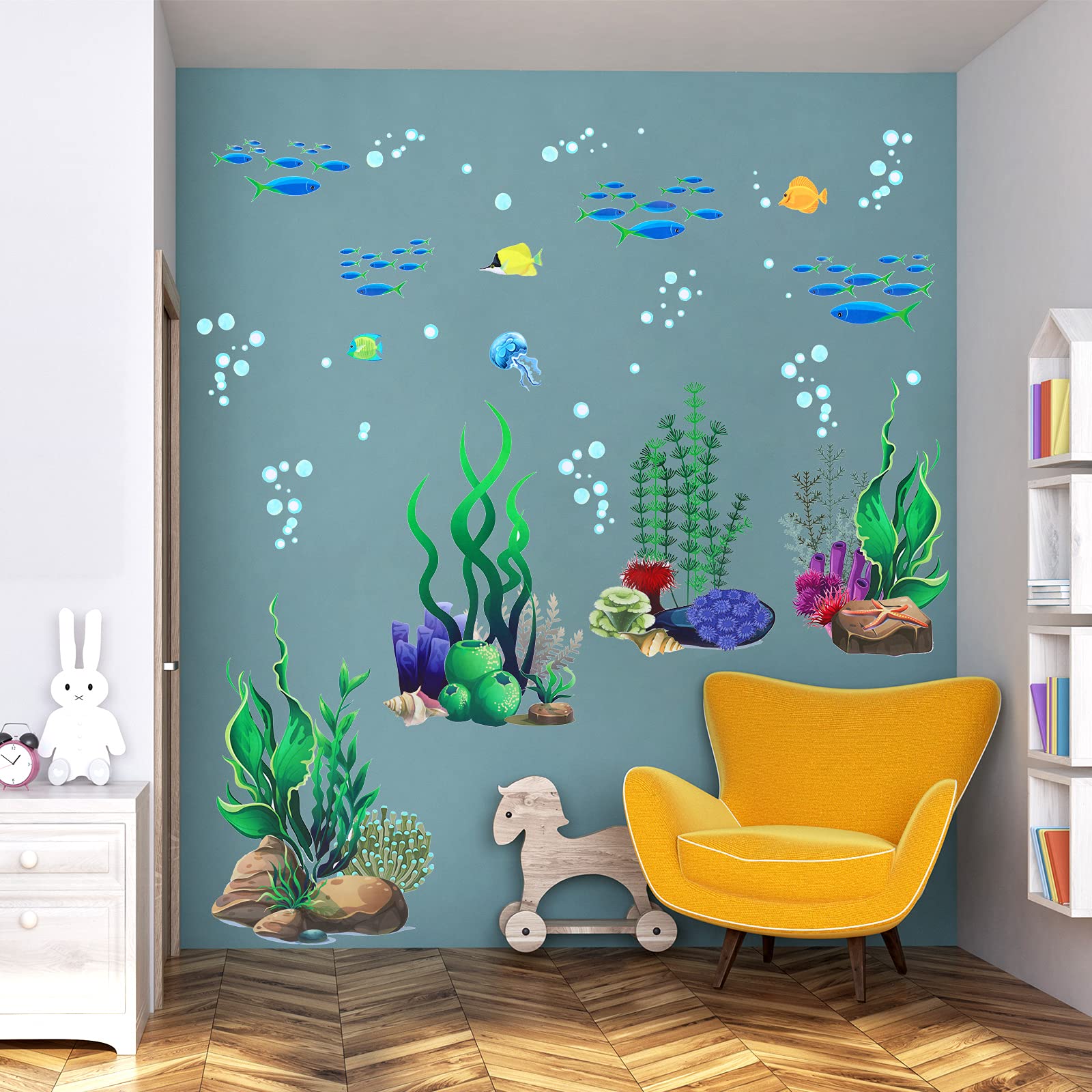 Zonon Under The Sea nursery decor creates a cozy, ocean-inspired space