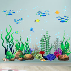 Zonon Under The Sea seaweed decal introduces soft green texture ideal for nurseries