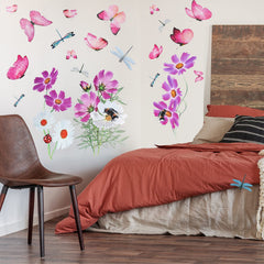 Zonon wall decal butterflies red creates playful living room accents
