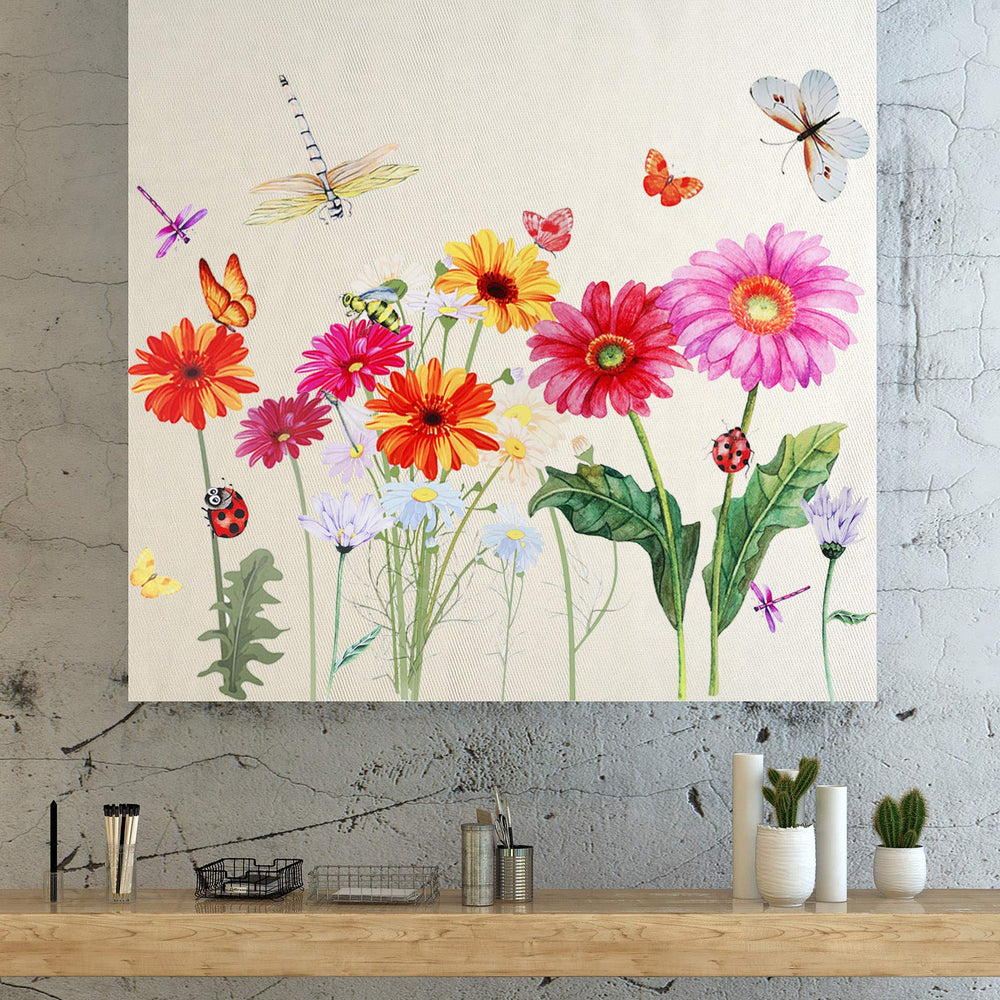 Zonon wall decal collection enhances a living room TV wall with color