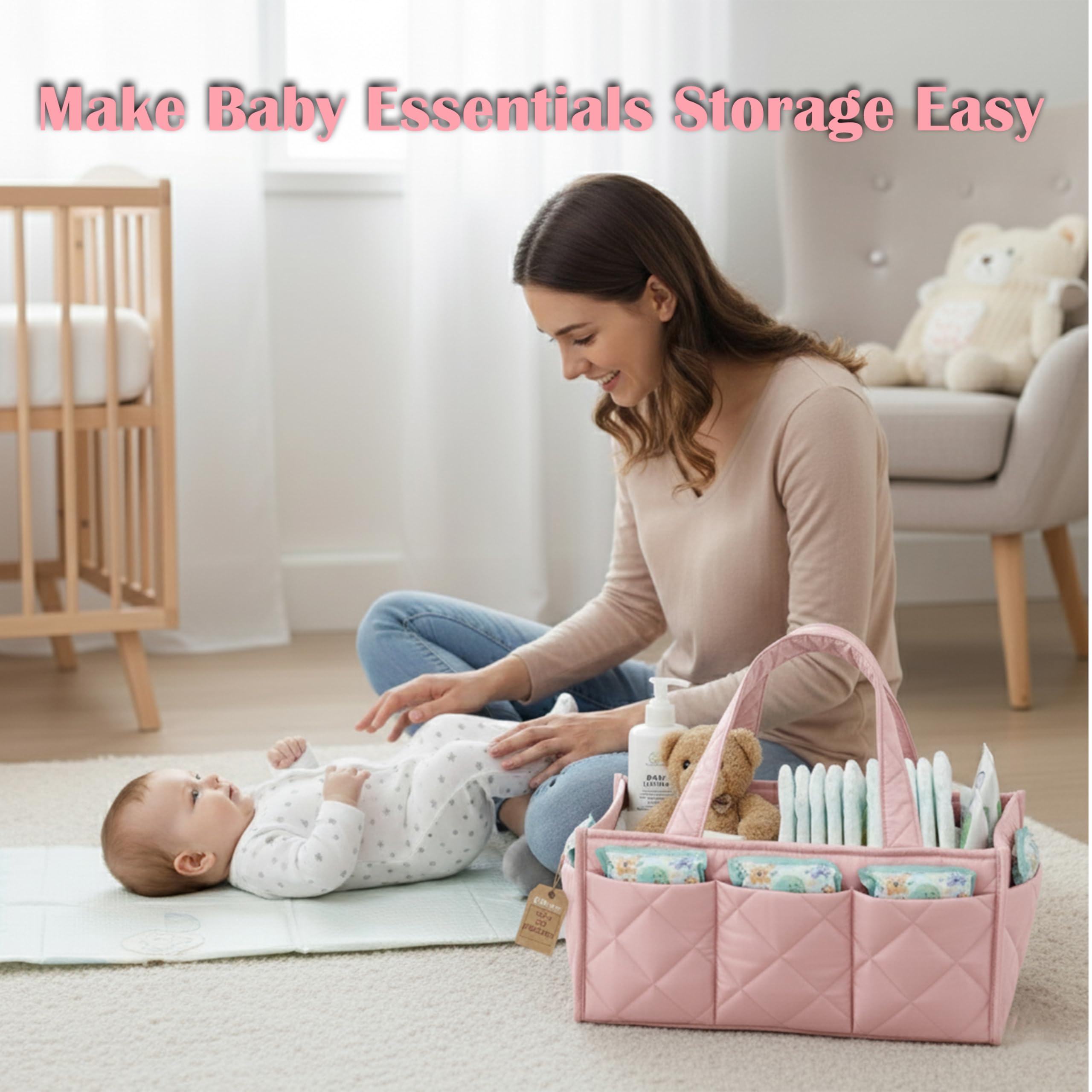 ZONZEE baby shower gift-ready caddy offers practical organization for new parents.