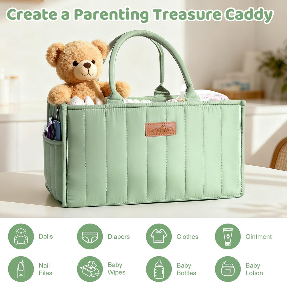 Zooawa baby diaper caddy organizer waterproof materials offer durable everyday use