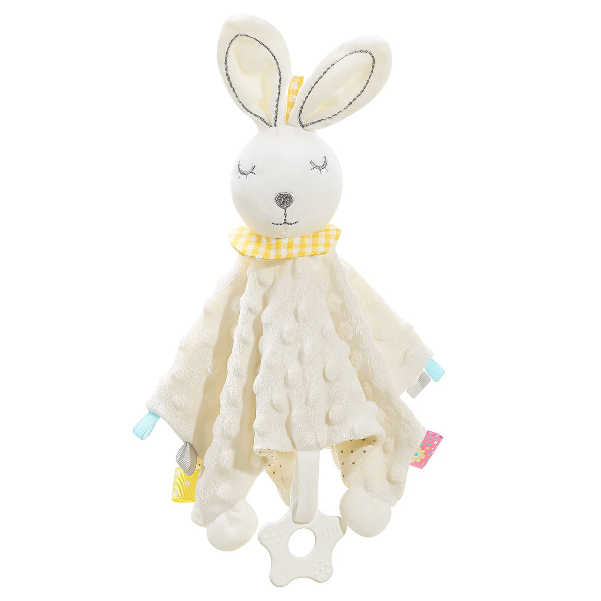 Zooawa Bunny Lovey close-up shows ultra-soft plush for soothing sleep