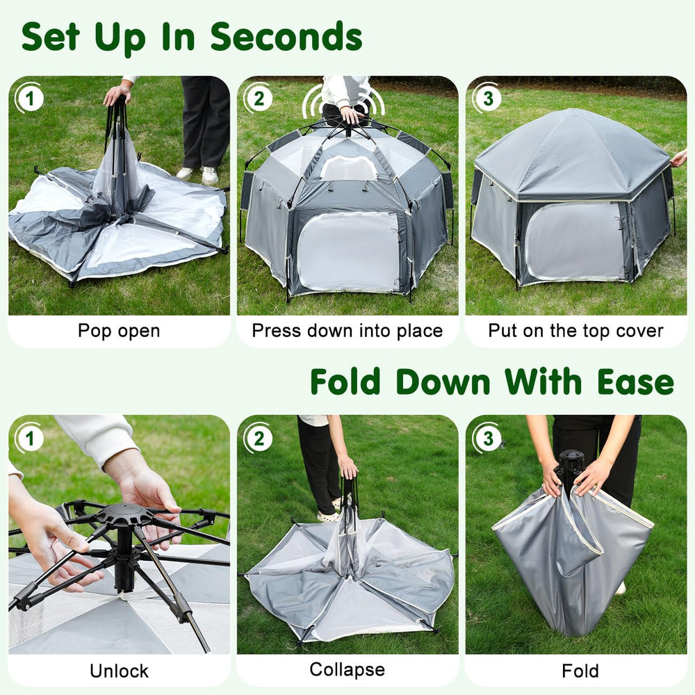 Zooawa playpen safety lock close-up showing secure design