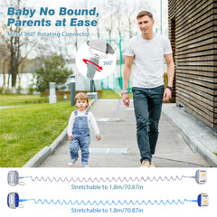 Zooawa Toddler Leash anti-cut stainless steel, durable safety connector.