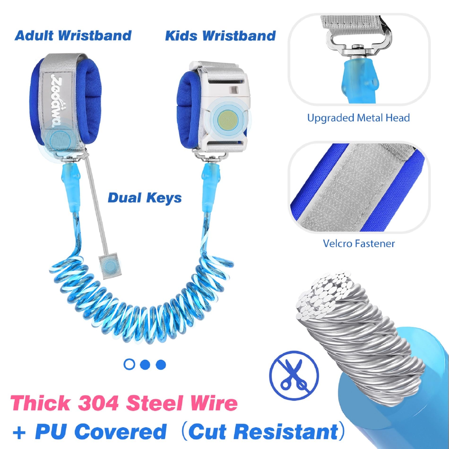 Zooawa Toddler Leash magnetic-lock keeps wriggling toddlers safely by design