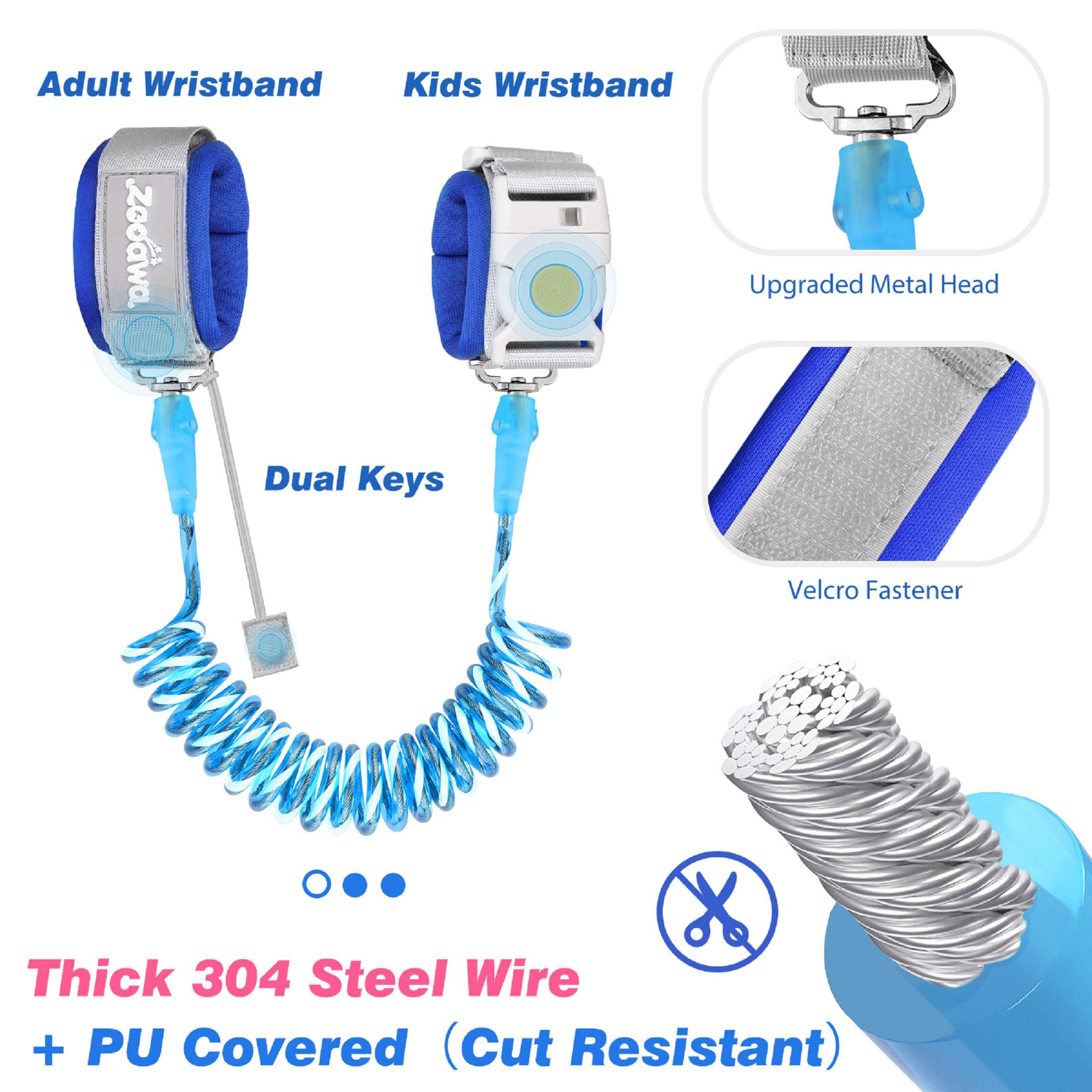 Zooawa soft-wrist padded strap enhances comfort on long walks.