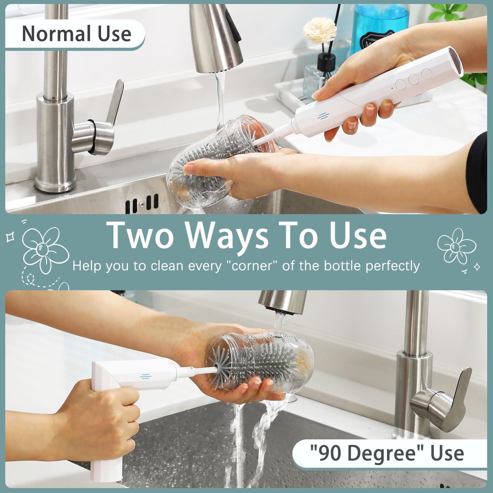 Zooawa wall-mount storage keeps the brush organized and accessible.